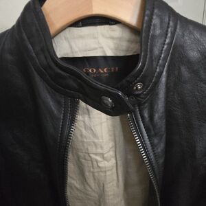 Coach Black Sheep Leather Jacket for Women